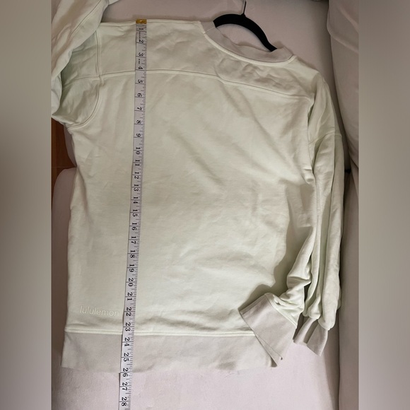 Lululemon Perfectly Oversized Crew Neck Sweater XL/XXL Light Green & Grey - Picture 8 of 9